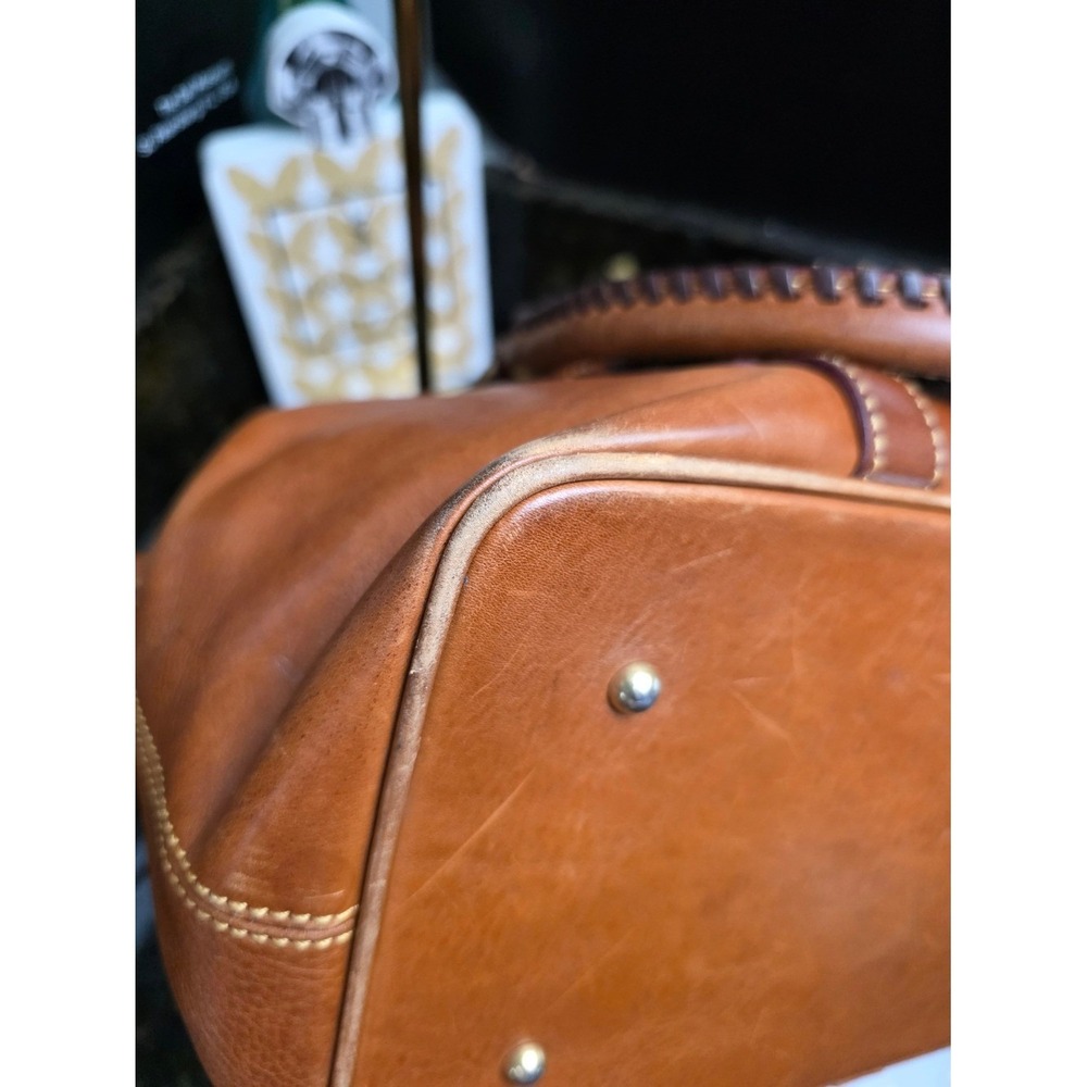Dooney & Bourke Mitchell Satchel Tan Florentine Leather Doctor Bag Large - Picture 15 of 16